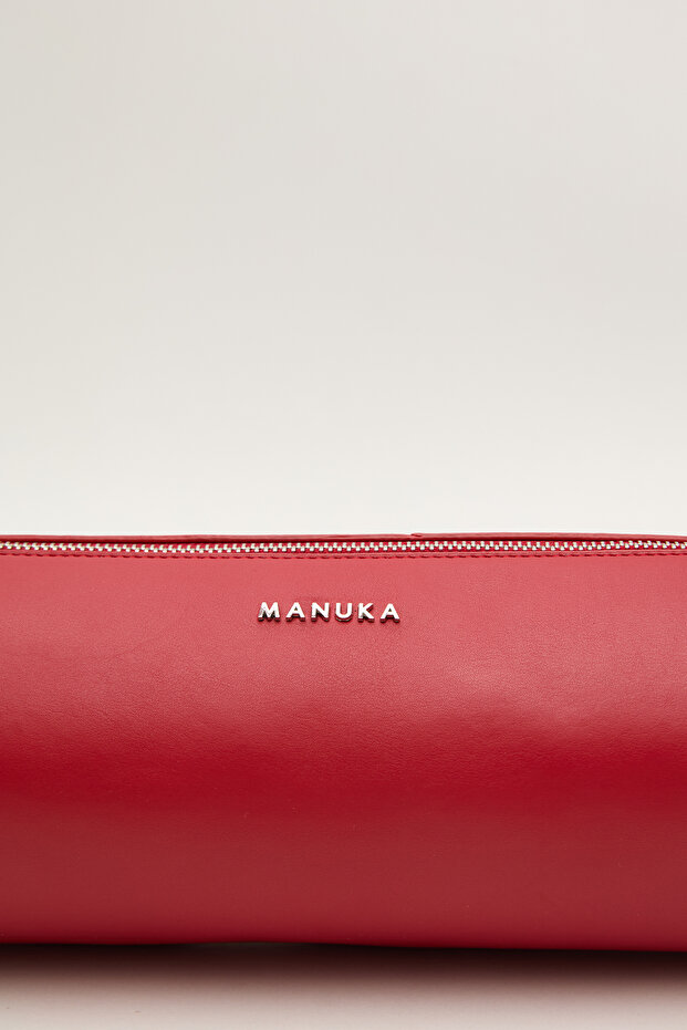 Červená kožená taška přes rameno - 3