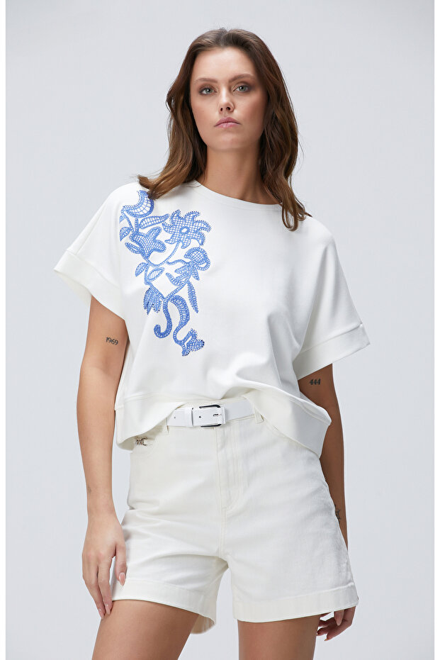 Kırık Beyaz Sweatshirt - 4