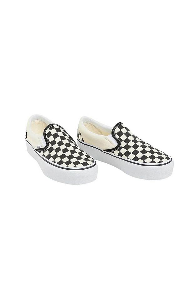 Classic Slip-on Checkerboard Platform Damalı Sneaker - 3