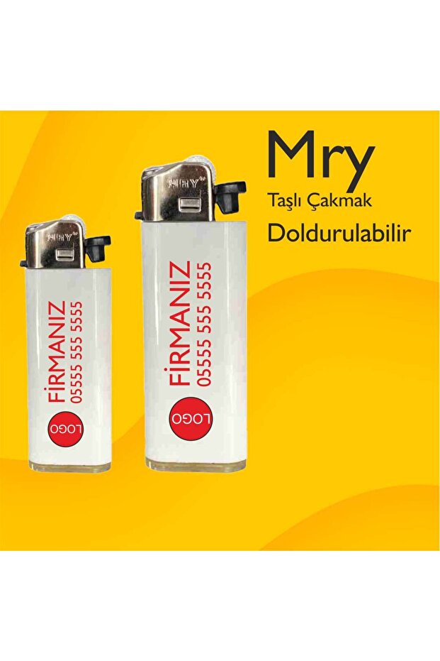 MRY Taşlı Çakmak - 100 Adet Tek yön baskı - 2