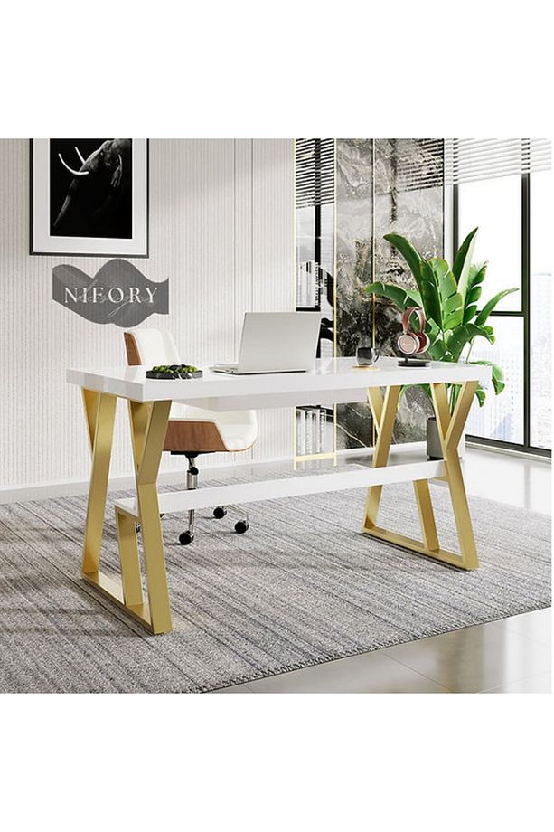 520-043 Modern Bilgisayar Ofis Masa Çalışma Masası 140x60x75h - 1