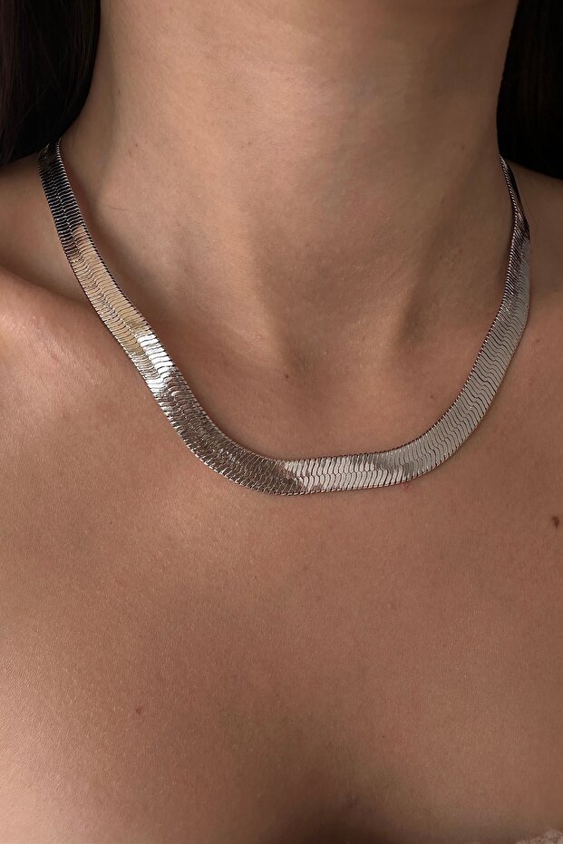 Steel Thick Italian Chain Necklace