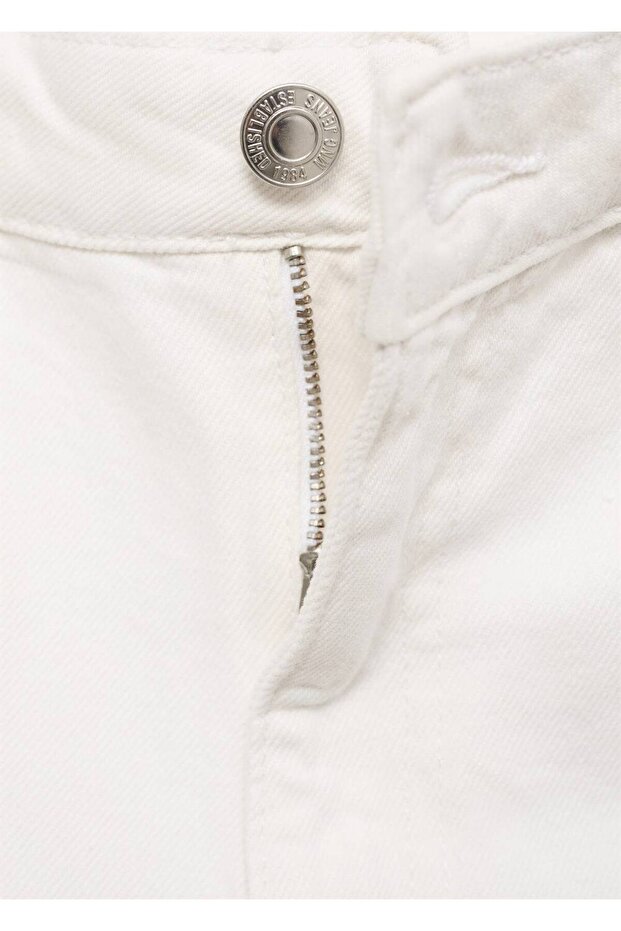 Yüksek Bel Mom-fit Denim Şort - 6