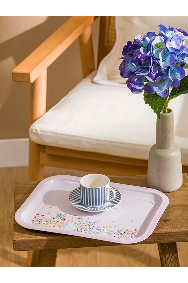 LCW HOME Çiçek Baskılı Tepsi 30 Cm - 1