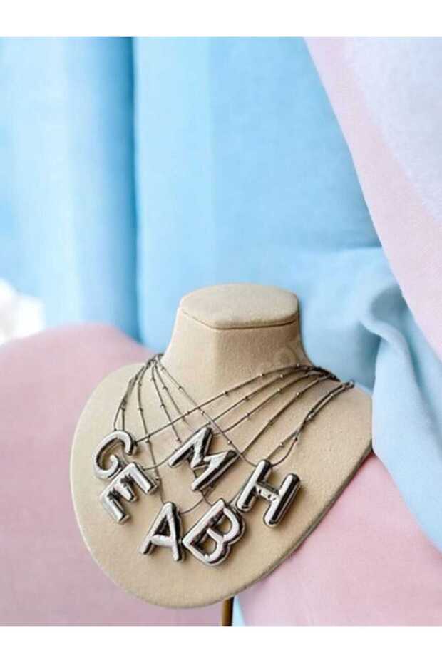 316L Steel m Letter Balloon Necklace - Silver Color 1St Quality and Design Without Burning