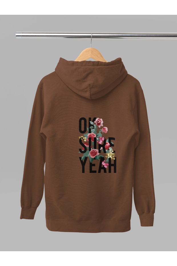 Women'S/Girls Long Sleeve Ok Sure Yeah Transfer Printed Hooded Sweatshirt