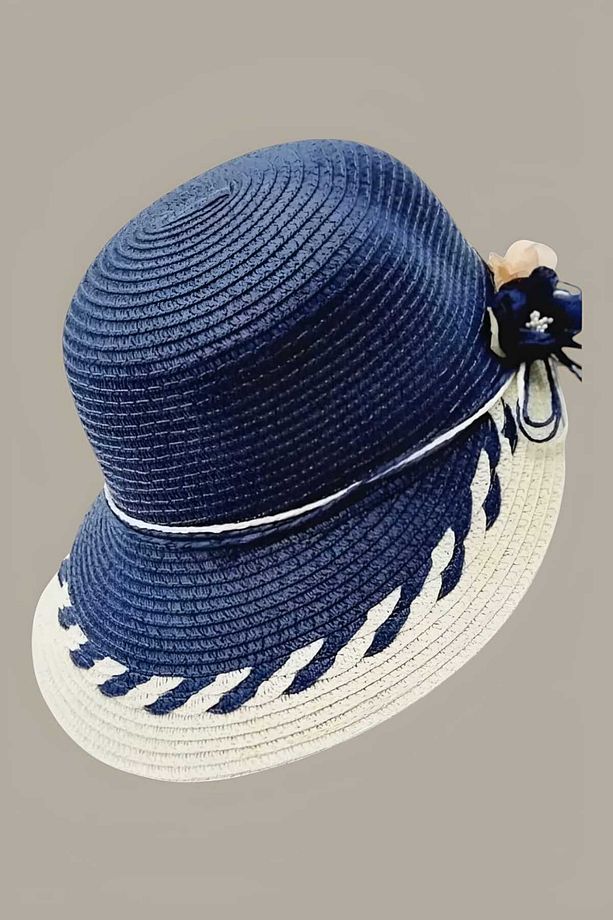 Kadın Organik Hasır Yazlık Cloche Şapka - 4