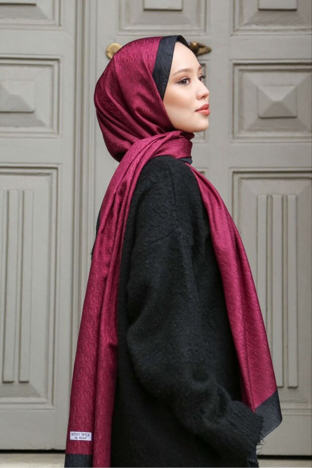Hint Ipek Monogram Şal - 1