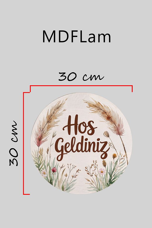 Modern Dijital Baskı Ahşap Renkli Doğal Bohem Kapı Süsü - 3