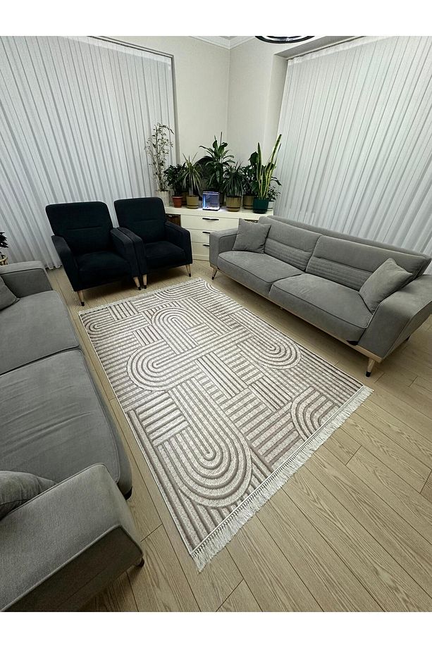 Yıkanabilir Kaymaz Taban Salon ve Oturma odası Halısı 4m² Dört Metrekare ve 6m² Altı Metrekare Ölçü - 4