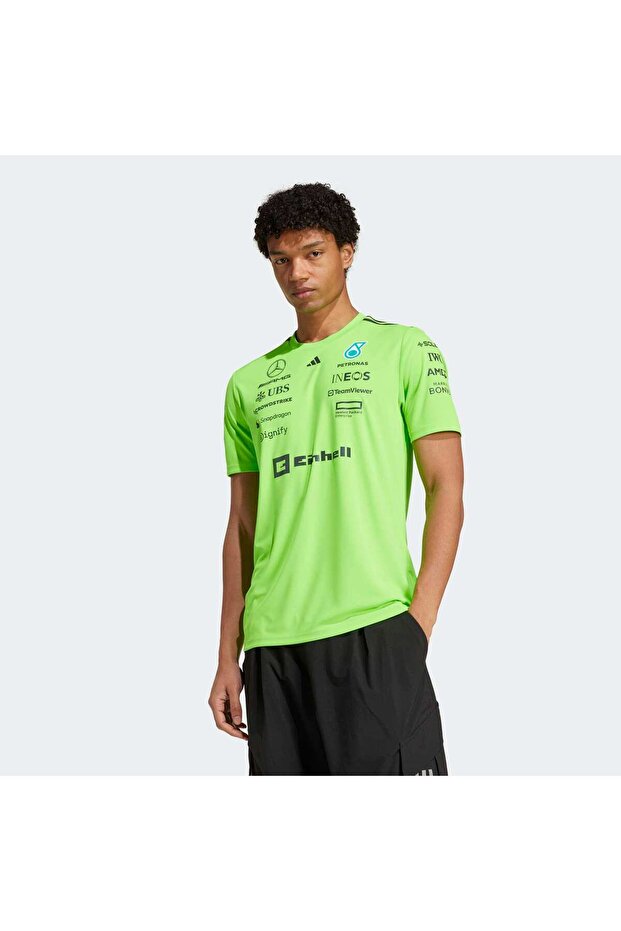 Mercedes Amg Petronas Formula One Team Set Up Erkek Yeşil Tişört (JZ7402) - 1