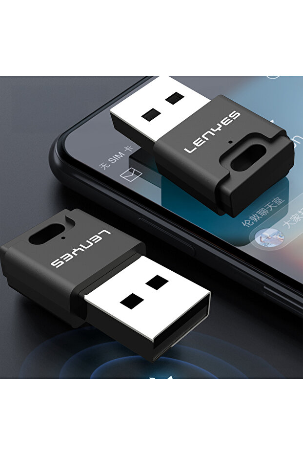 LR203 USB Bluetooth 5.0 Wireless Transmitter Adaptör Siyah - 4