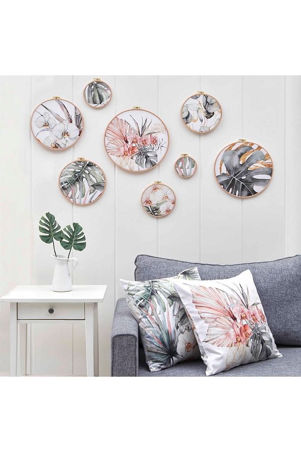 8 Parça Tablo, Çivisiz, Deve Tabanı, Çiçekli Duvar Süsü, Modern Resim Tablosu, Anneler Günü Hediyesi - 1