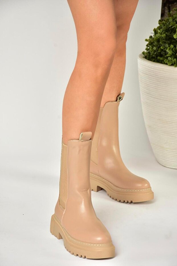 T652449009 Ten Kalın Tabanlı Kadın Bot - 2