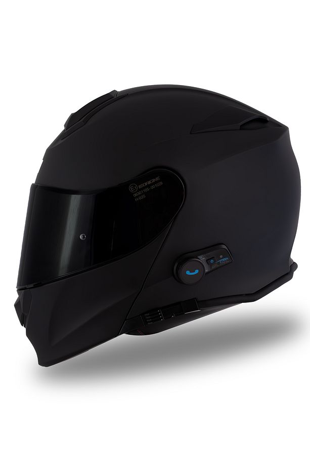 Delta Bt Mat Siyah Çene Açılır Kask ( İntercomlu ) - 4