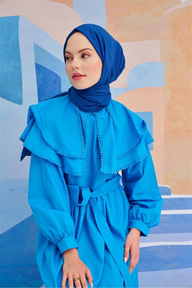 Lien Örme Şal İndigo - 5