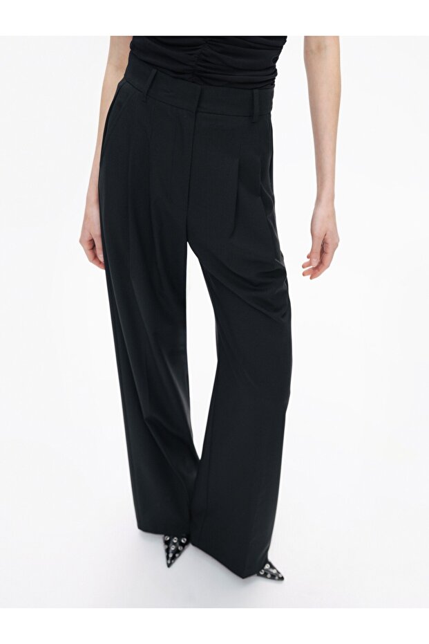 Çift Pileli Pantolon - 2