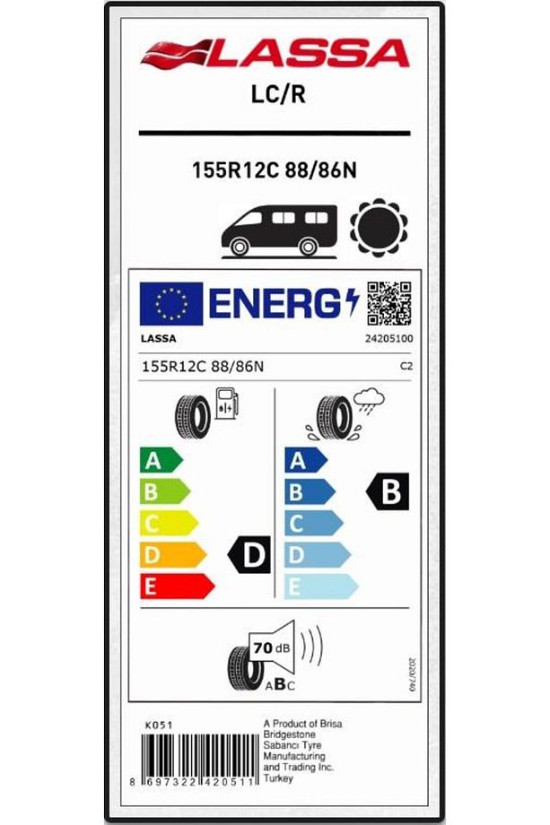 155R12 C 88/86N 8PR LC/R LASSA - 2