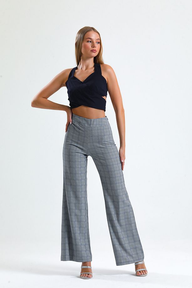 Ekose Pantolon | Pnt31679 Lacıvert - 1