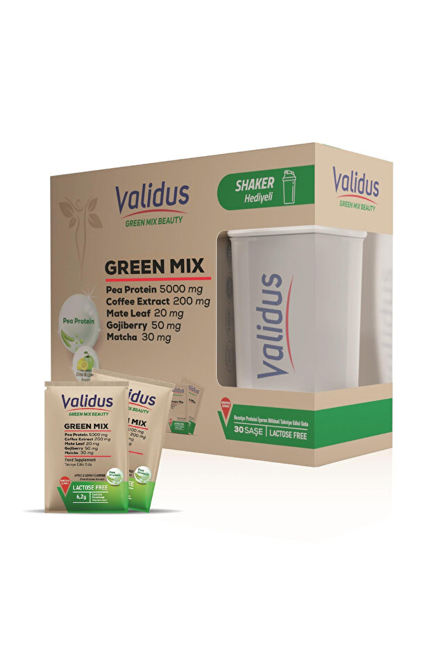 Green Mix Bitkisel Protein Şase - Shaker Hediyeli - 4