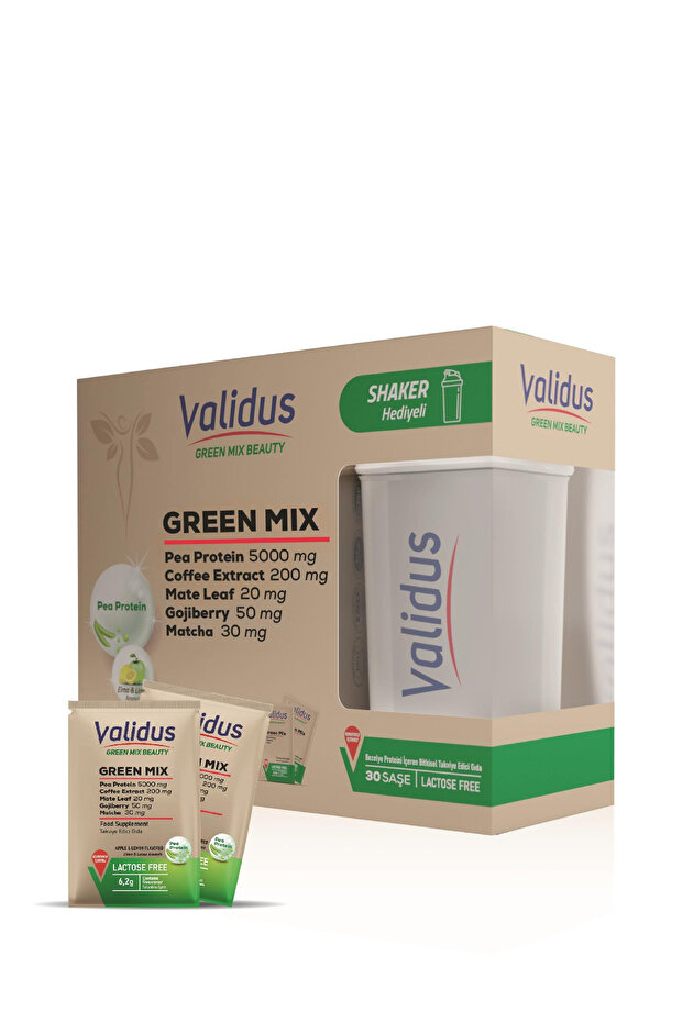 Green Mix Bitkisel Protein Şase - Shaker Hediyeli - 1