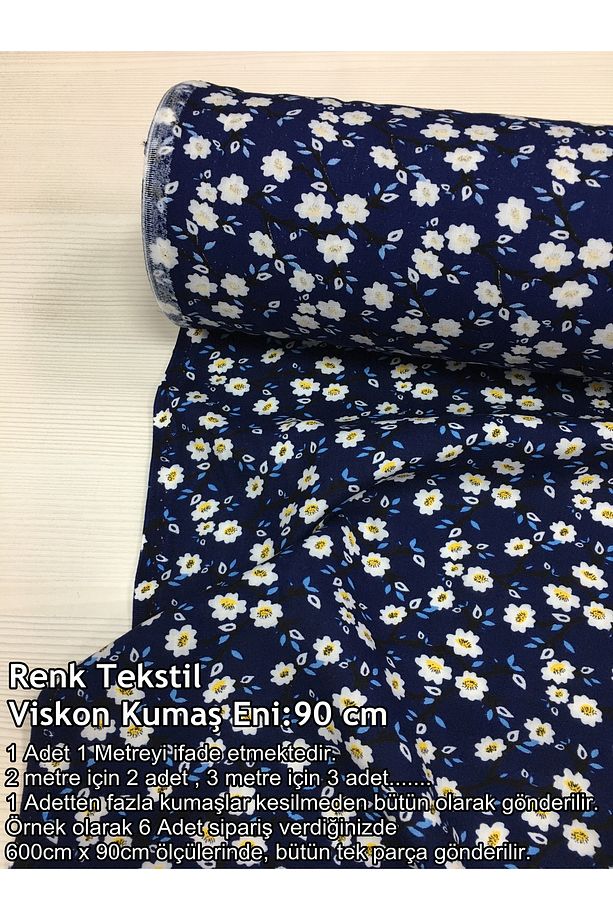 Lüks Viskon Metrelik Kumaş 90 cm Eninde - Elbise - Gömlek - Etek - Şalvar - Pantolon - 1