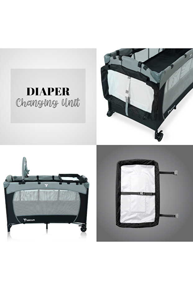 Explorer Playard and Cot Grey - 6