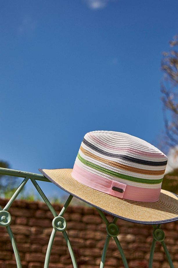 Kenmore Fedora Hasır Şapka Pı31 Shell Pink-multi - 4