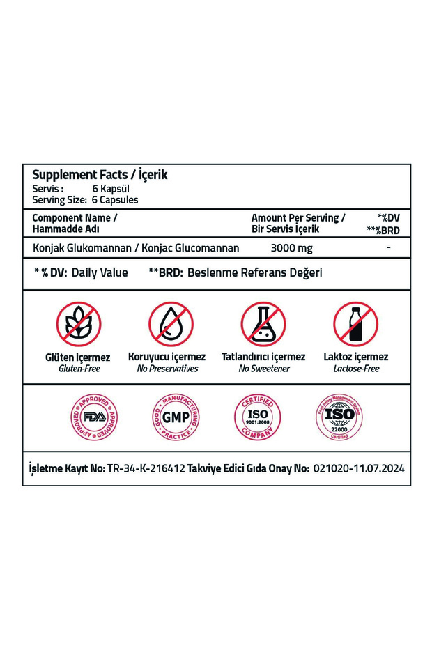 Glucomannan 3000 Mg 120 Capsules - 3