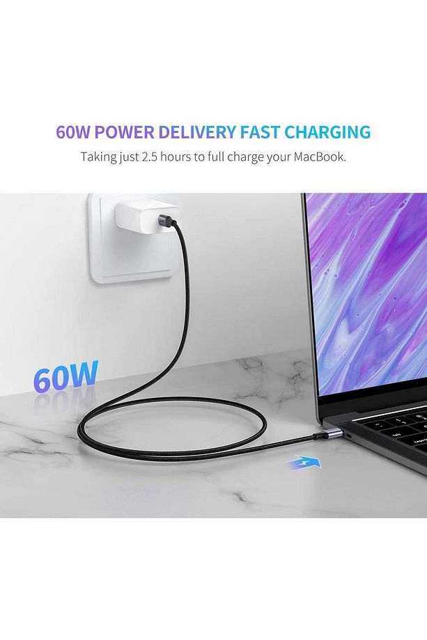 50152 Usb-c To Usb-c Pd 60w 2m Örgülü Hızlı Şarj Kablosu - 2