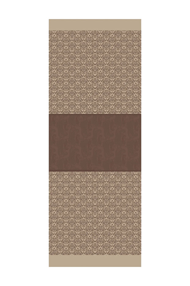 Nora Pattern Double Sided Shawl Bitter Brown-Beige - 5