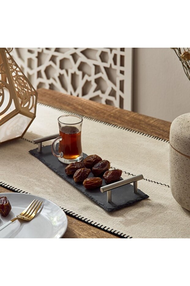 Eden Slate Rectangular Tray with Handle - 4