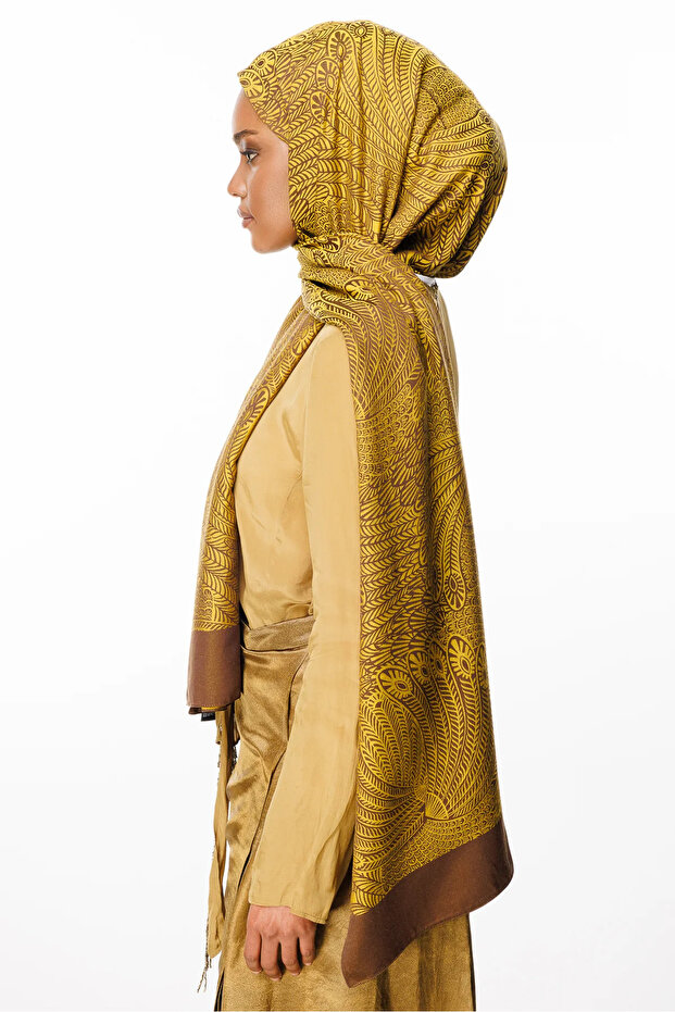 Mayra Desen Double-Sided Shawl Bitter Brown-Hardal