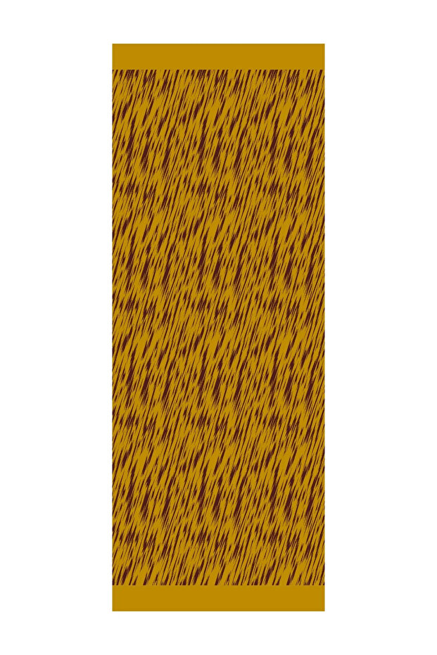 Selis Pattern Double Sided Shawl Plum-Yellow - 5