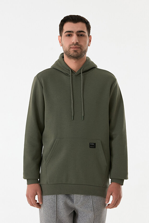 3 Thread Basic Kangaroo Pocket Hooded Sweatshirt - 6