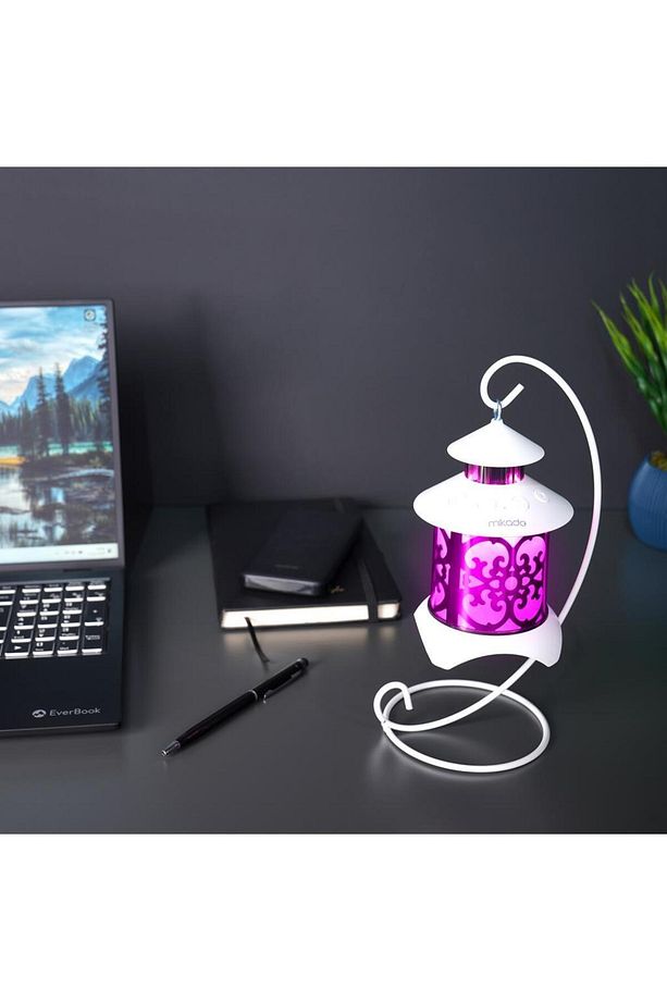 MD-20BT Beyaz 5W 1200mAh BT-LED Işıklı Bluetooth Hoparlör - 7