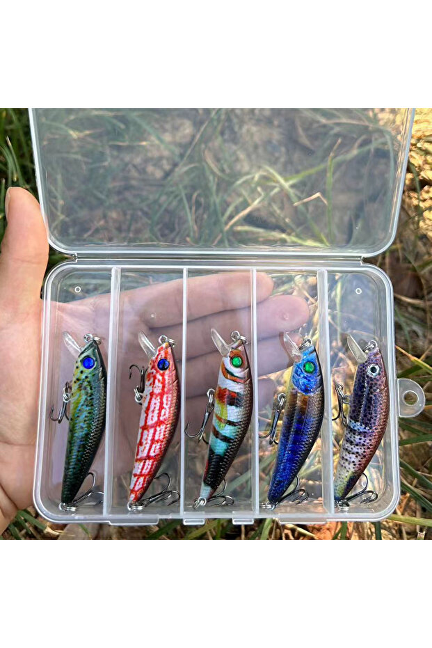 5PCS Mix Colour 5PCS/BOX Jerkbait Minnow Crankbait Wobbler For Fishing Lure Tackle Accessories Hard