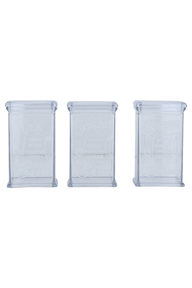 Al Saif Gallery Plastic Box Set, 500 Grams, 3 Pieces - Clear