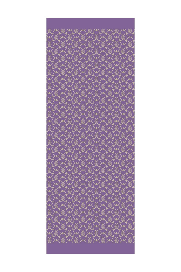 Marrakech Pattern Double-Sided Shawl Olive-Purple - 7