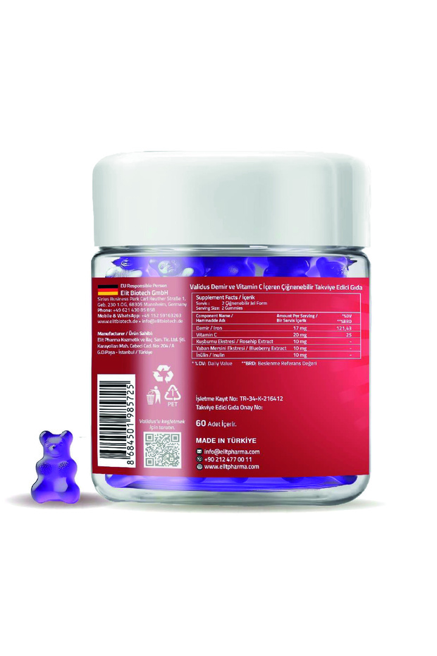 Iron Vitamin C Rosehip Extract 60 Gummies - 2