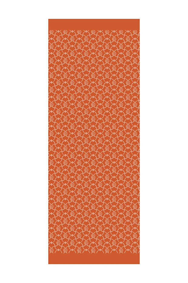 Marrakech Pattern Double Sided Shawl Cinnamon-Beige - 7