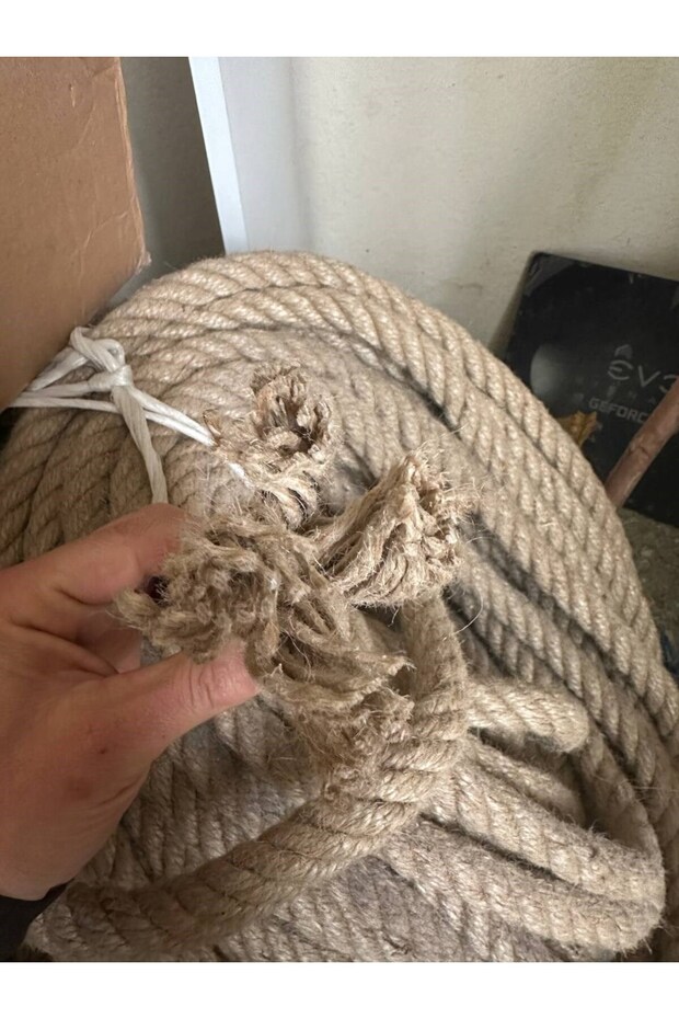 Jüt Halat Dekor Ipi 24 mm 1 Metre Ip Halat Ip Hasır Ip Jüt Kendir Ip Jüt - 6