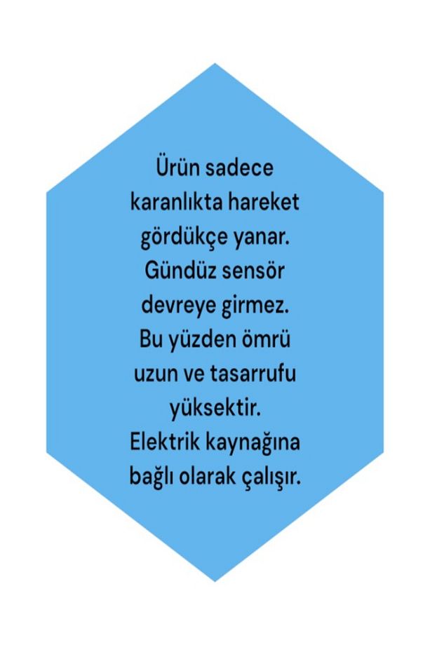 Elektrikle Çalışır Radar Sensörlü Karanlıkta Hareket Gördükçe Yanar 24 Watt 4000 Kelvin Led Aplik - 2