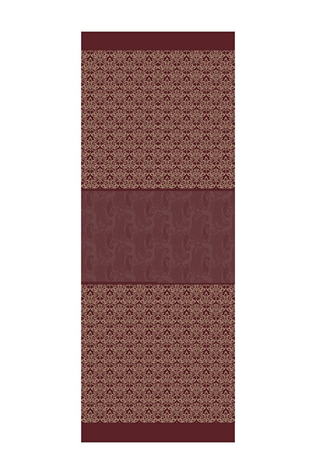 Nora Pattern Double Sided Shawl Plum-Salmon - 7