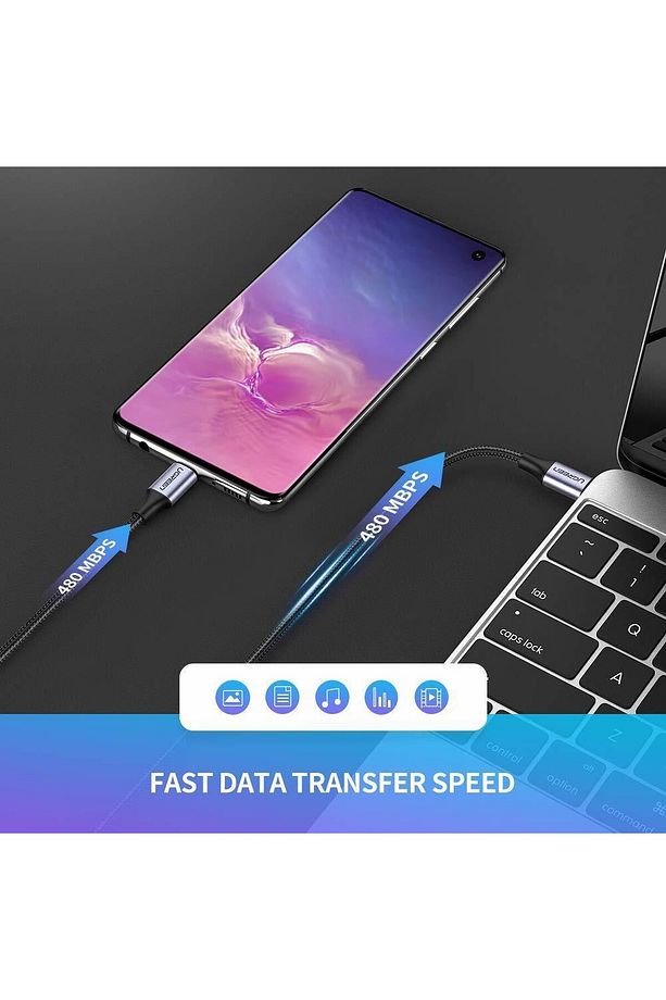 50152 Usb-c To Usb-c Pd 60w 2m Örgülü Hızlı Şarj Kablosu - 4