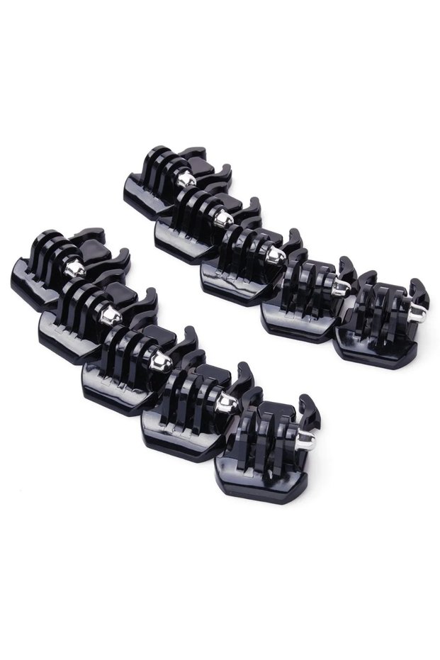 black color 10pcs Buckle Clip Basic Mount for Gopro Go Pro Hero 12 11 10 9 8 7 5 4 Accessories Case