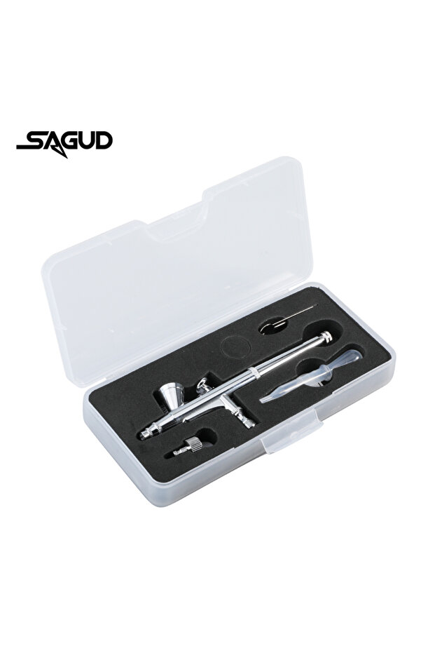 مجموعة أدوات رش الهواء SD-135 SAGUD طراز SD-135 0.2 مم متعددة الأغراض ذات التغذية بالجاذبية المزدوجة