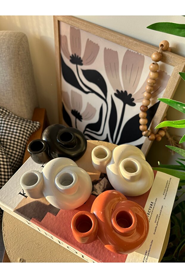 İki Oluklu Minimal Şamdan - 3