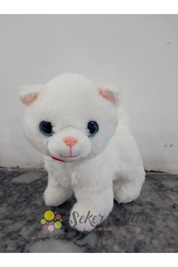 Cute Standing Meowing Plush Cat 20 cm Sound Cat Toy 3