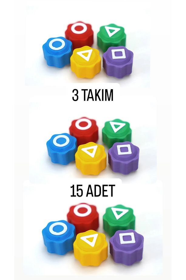Oyun 5 Taş Seti Gonggi - 3 Paket - Beştaş Oyuncak Seti Renkli Taş Gonggi - Squid Game 2 - Kutusuz - 1